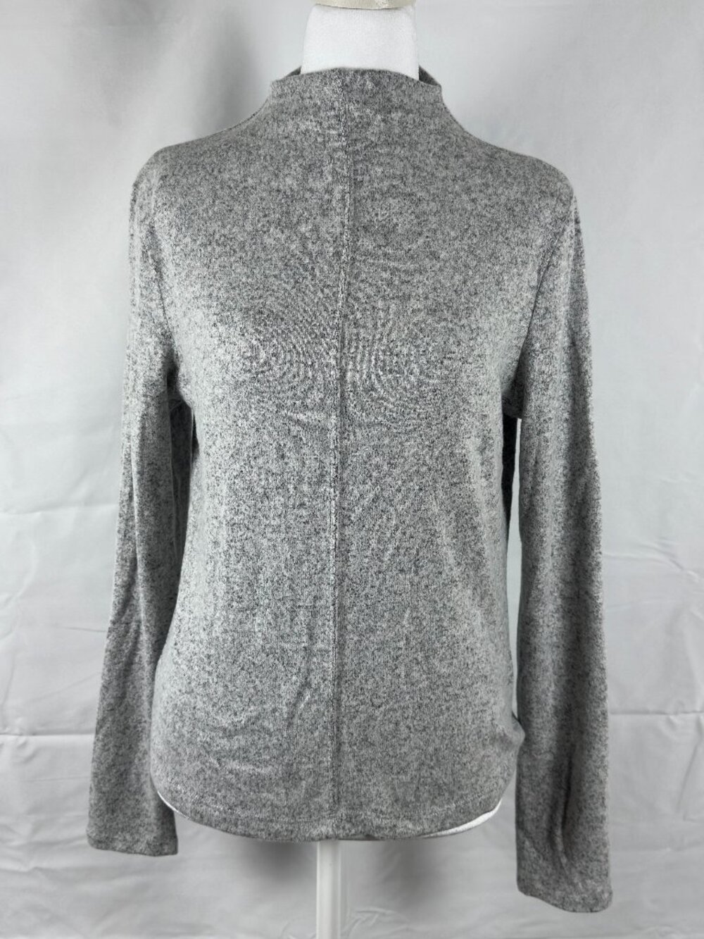 NLT Heather Gray Mock Neck Top – Large – NWOT